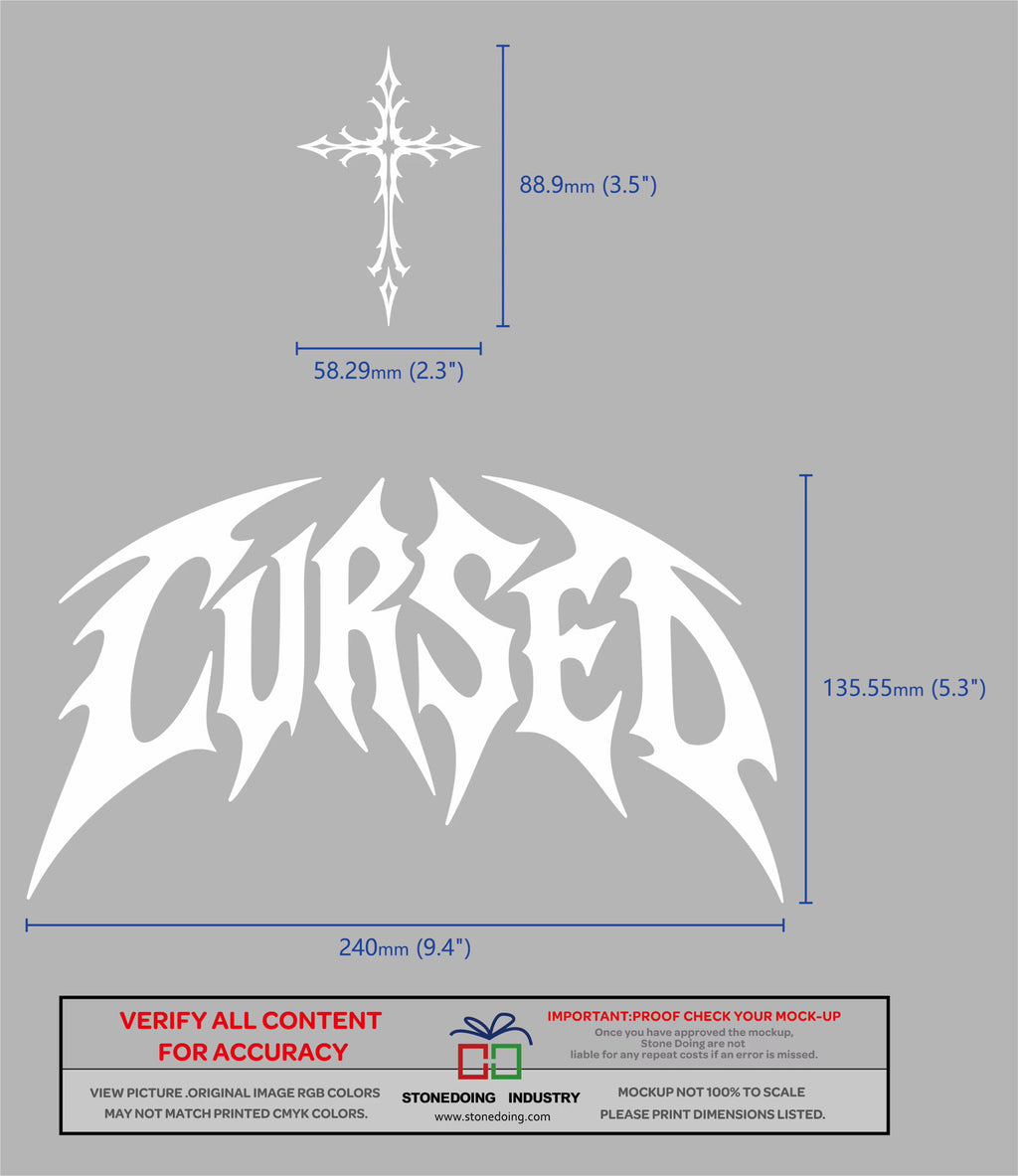2pc Cross decal