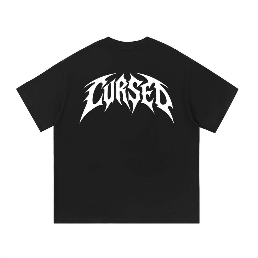 Snow Washed Oversized Cotton T-Shirt(cursed)