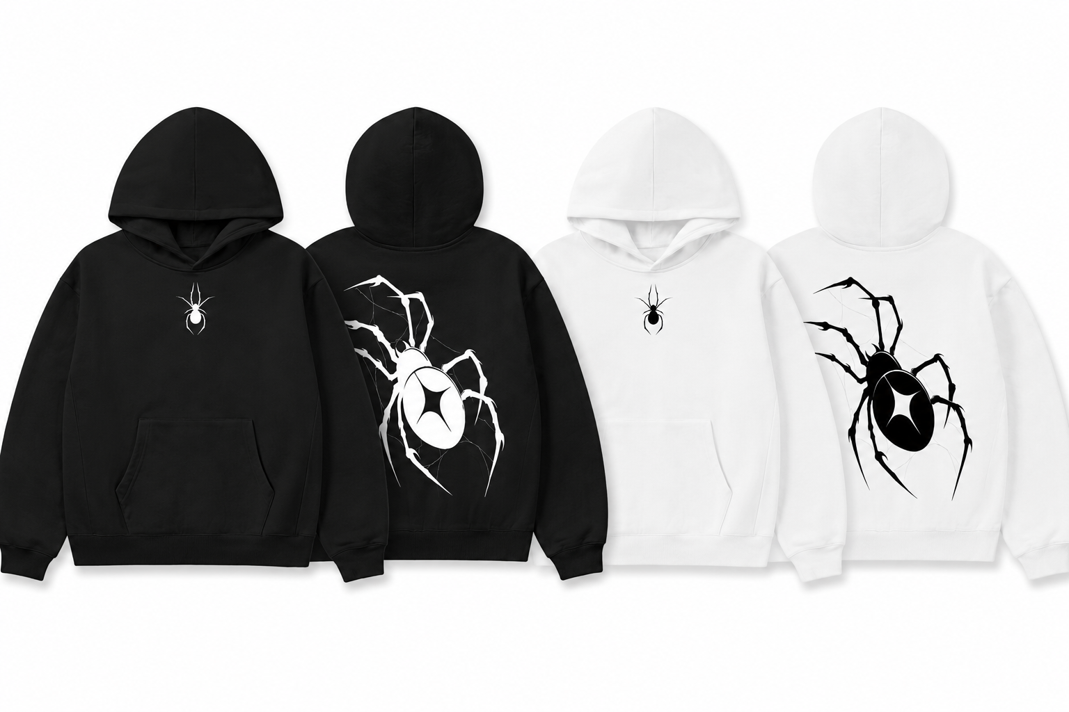 Oversize Heavyweight Fleece Hoodie(spider)