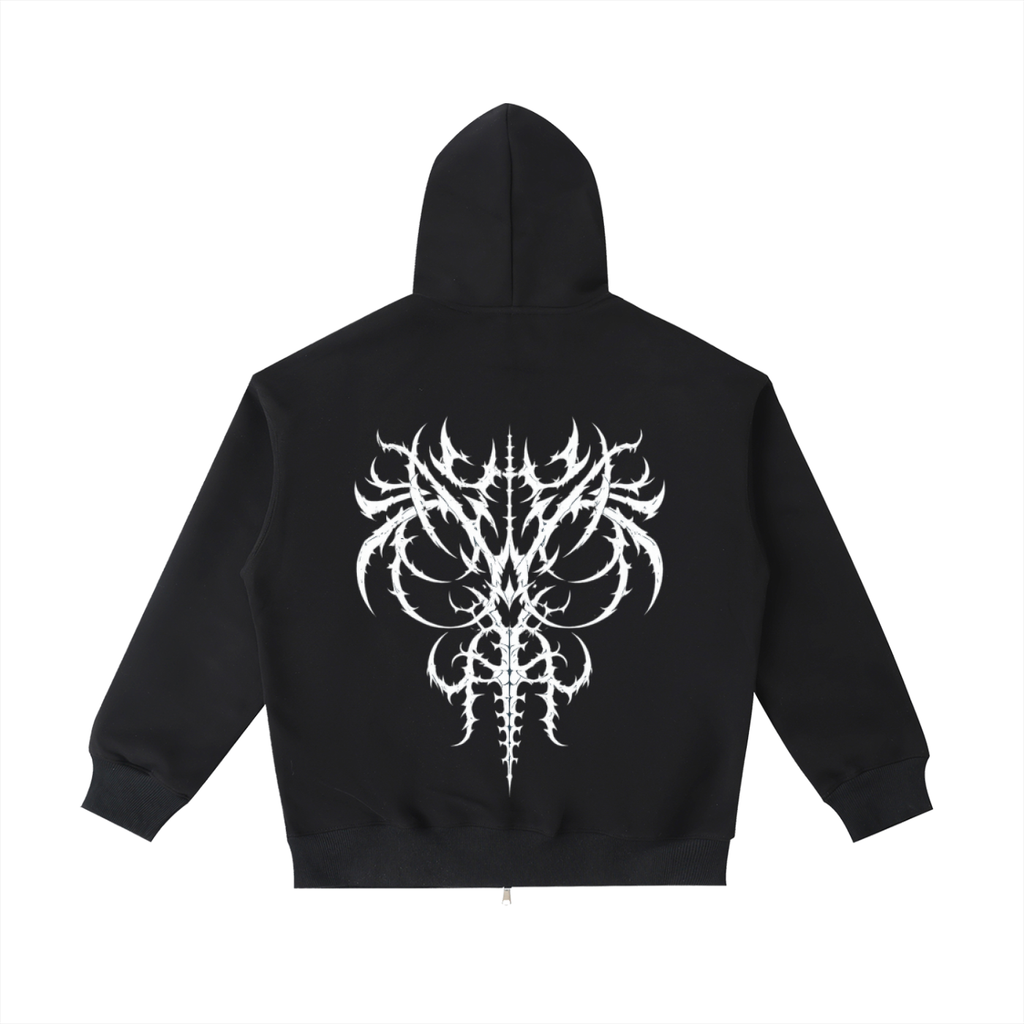 Essential Heavyweight Pocket Hoodie (crest zip up)
